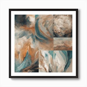 Abstract Clouds ( Bohemian Design ) Art Print