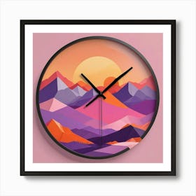 Triangle Geometric Clock Booble Marble Clock Frida Kahlo Clock Prismfold Clock Karma That Goes Around, Comes Around Circle Quote Clock Lucky Cat Clock (3) Art Print