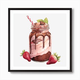 Chocolate Milkshake 3 Art Print