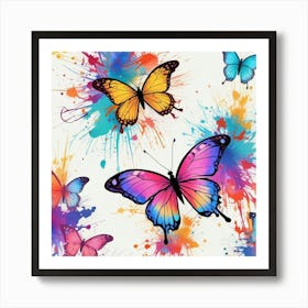 Colorful Butterflies 109 Art Print