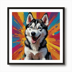 Husky Puppy Art Print