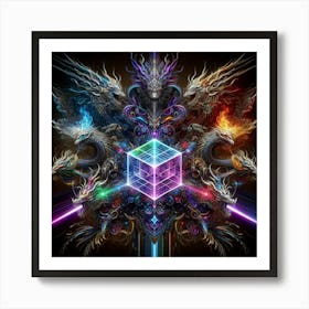 Cube of Light 1 Art Print