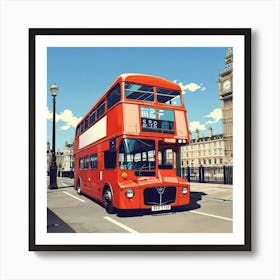 London Bus Art Print 2 1 Poster