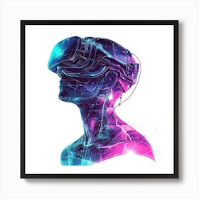 Vr Headset.Generated AI. Wall Art Print 6 Art Print