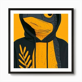 Lizard Hoodie Art Print