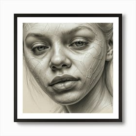 Woman'S Face 2 Art Print