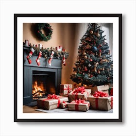 Christmas Tree Stock Videos & Royalty-Free Footage 3 Art Print