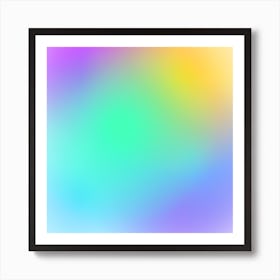 Abstract Background With A Rainbow Art Print