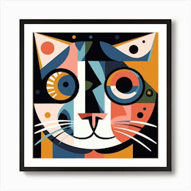 Purrfectly Patterned Cats, Abstract Cat Art Print