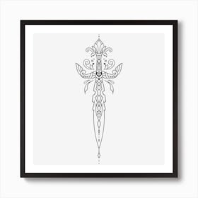 Dagger Mandala 05 Art Print