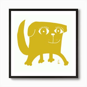 Strange Yellow Dog Art Print