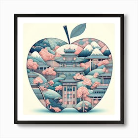 Apple In Japan Art Print