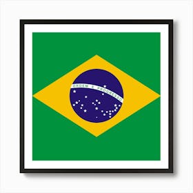 Brazil Flag Art Print