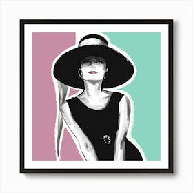 Fashion, Vintage Lady Art Print