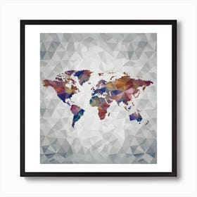 World Map 1 Art Print