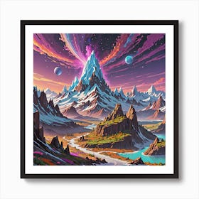 Space Landscape Art Print