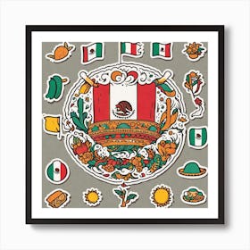 Mexico Flag 9 Art Print