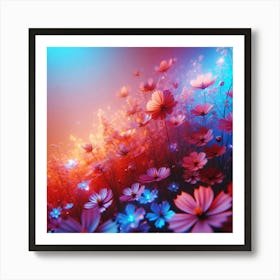 Abstract Flowers - Abstract Stock Videos & Royalty-Free Footage Art Print