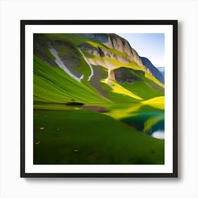 Lake In The Mountains 1 Art Print