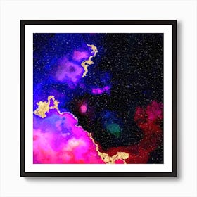 100 Nebulas in Space with Stars Abstract n.099 Art Print