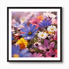 Flowers In A Field Art Print