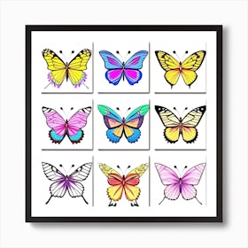 Butterfly Set 1 Art Print