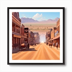 Old West Town 1 Art Print