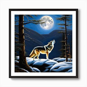 Howling Wolf 1 Art Print