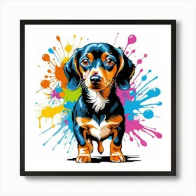 Graffiti dachshund 3 Art Print