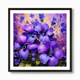 Purple Flowers 4 Art Print