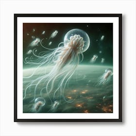 Jellyfish In Space 1 Art Print