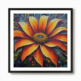 Orange Daisy 1 Art Print