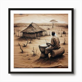 African Djembe Art Print