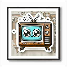 Cartoon Tv Art Print