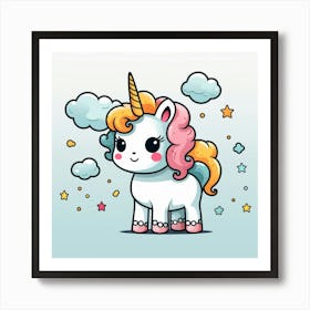 Cute Unicorn 764 Art Print