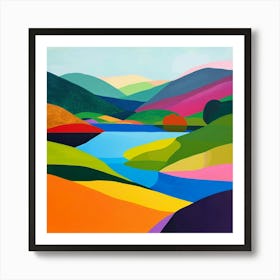 Colourful Abstract Loch Lomond Scotland 4 Art Print