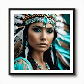 Native Amer Princess 1 Art Print