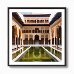 Courtyard Of Alhambra, Spain Art Print