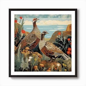 Bird In Nature Grouse 1 Art Print