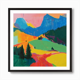 Colourful Abstract Berchtesgaden National Park Germany 5 Art Print