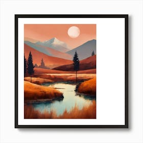 Landscape Painting 2 Art Print