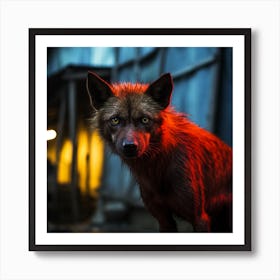 Wolf In The Dark Art Print