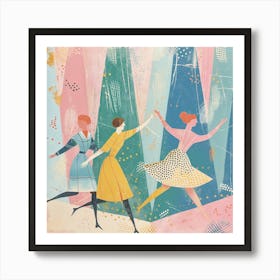 Dancing With My Friends Art Print