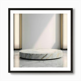 Marble Table In The Room 1 Art Print