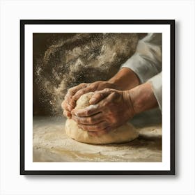 Kneading Dough Art Print