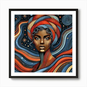 Skyvessa Celestial Portrait Art Print