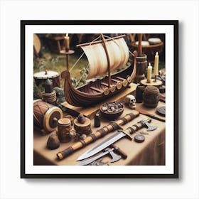 Viking Ship Art Print