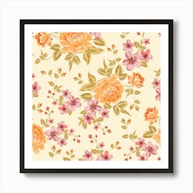 Peony Flower Floral Flora Pattern Art Print