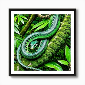 Green Python 1 Art Print