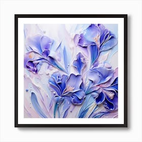 Blue Flowers 15 Art Print